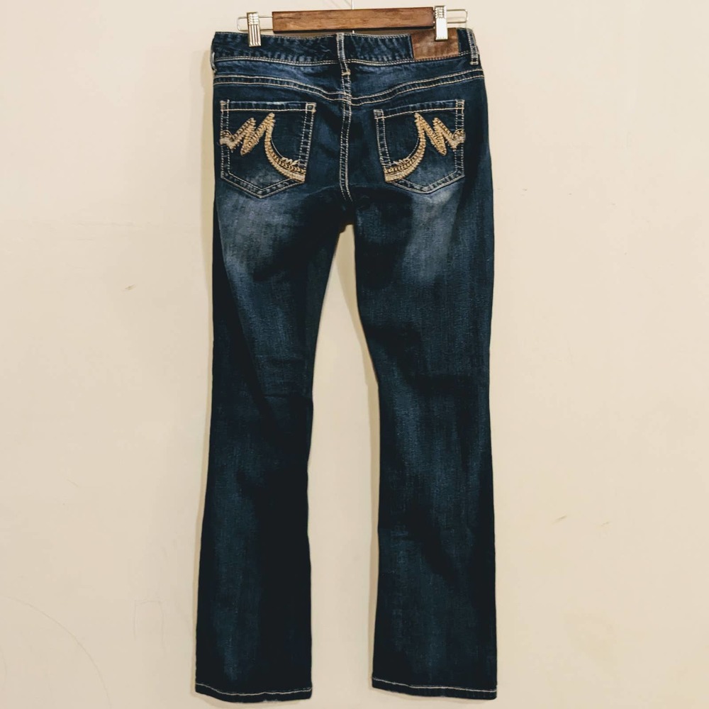 Maurices 3/4 Original S Denim Jean Small Chico 30x29 Y2K Bootcut Boot Cut Dark - Picture 8 of 11